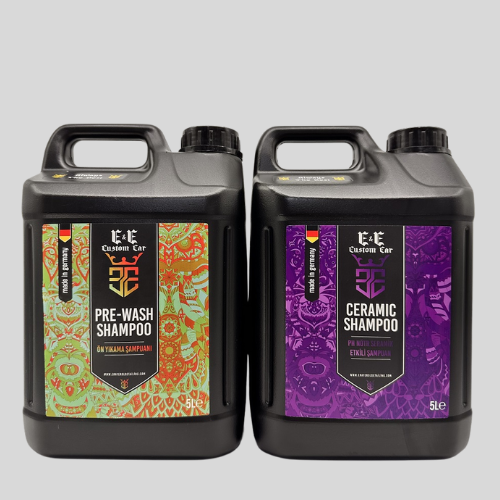 E&E Custom Car Pre-Wash Ön Yıkama Şampuanı 5 litre ve E&E Custom Car Seramik Şampuan 5 Litre