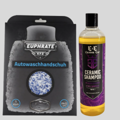 Euphrate Kfz Mikrofiber Yıkama Eldiveni ve EE CUSTOM CAR SERAMİK  ŞAMPUAN 700 ML