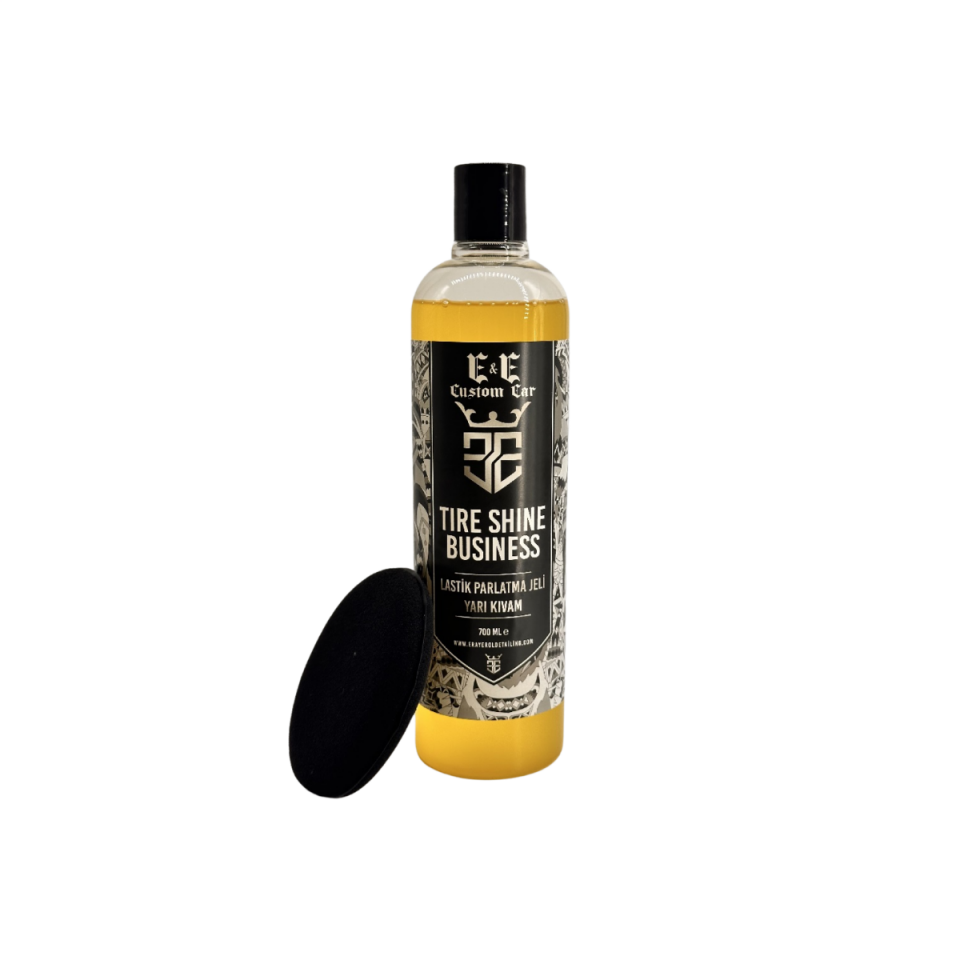 E&E Custom Car Tire Shine BUSINESS Lastik Parlatma Jeli 700 ml (UYGULAMA PEDİ HEDİYELİ)
