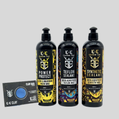 E&E Custom Car Çizik ve Hologram Pasta Wax 400 ml, Boya Koruyucu Teflon Wax 400 ml, Sentetik Wax 400 ml, Clay bar 200 gr