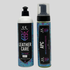 E&E Custom Car Deri Temizlik Seti (Leather Care 330 ml, Apc Deri ve Alcantre Temizleyici 250 ml)