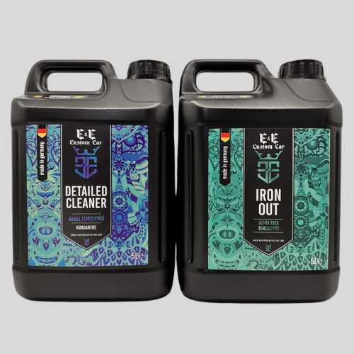 E&E Custom Car Detailed Cleaner Genel Temizleyici 5 Litre (KONSANTRE) ve E&E Custom Car Iron Out Demir Tozu Temizleyici 5 litre