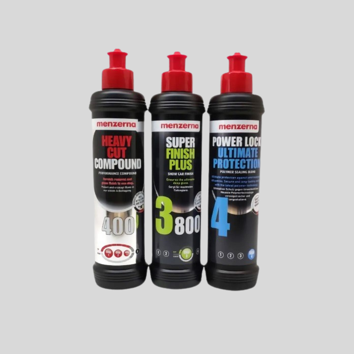 Menzerna 400- 3800 -Powerlock Pasta Hare Ve Boya Koruma Seti 250 Ml
