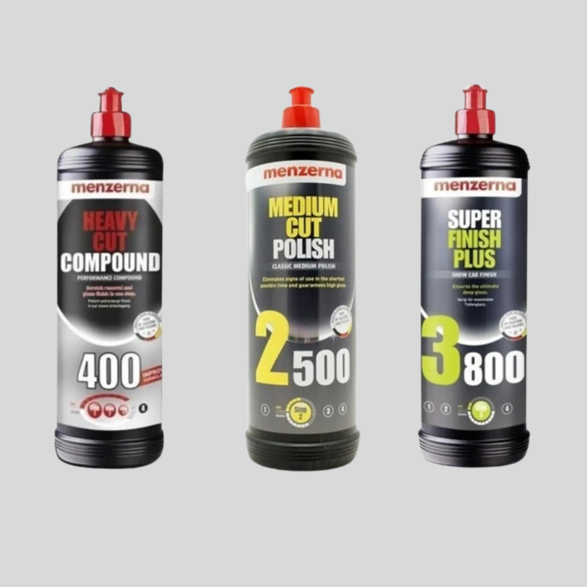 Menzerna 400-2500-3800 Pasta Hare Giderici Set-1 Litre