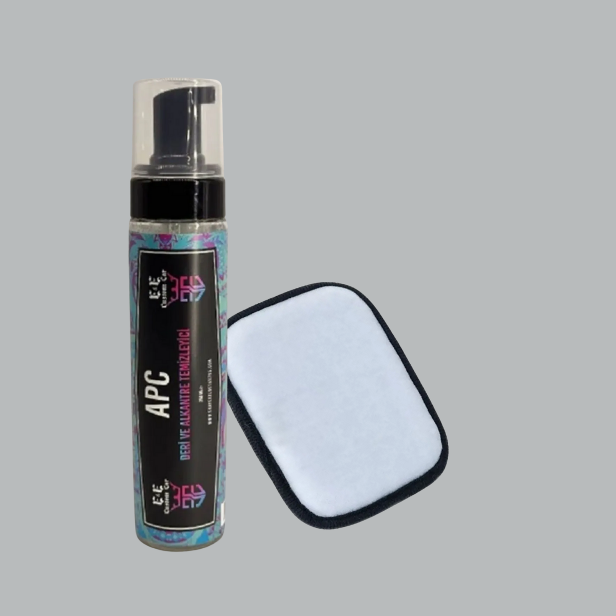 EE CUSTOM CAR APC deri ve alacantara temizleyici+ PURESTAR NANO FIBER - SCRUP PAD - lüks plastik ve deri temizlik pedi