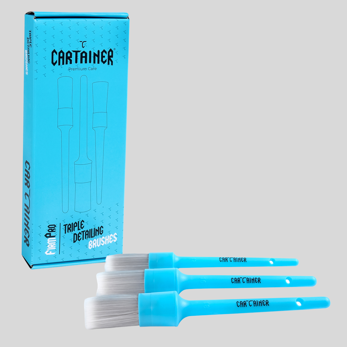 CARTAİNER FirmPro sentetik kimyasala dayanıklı 3’lü fırça seti