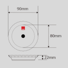 RUPES DA Coarse Agresif 80/100 mm Mavi Beyaz Orbital Polisaj Keçesi (9BW100H)