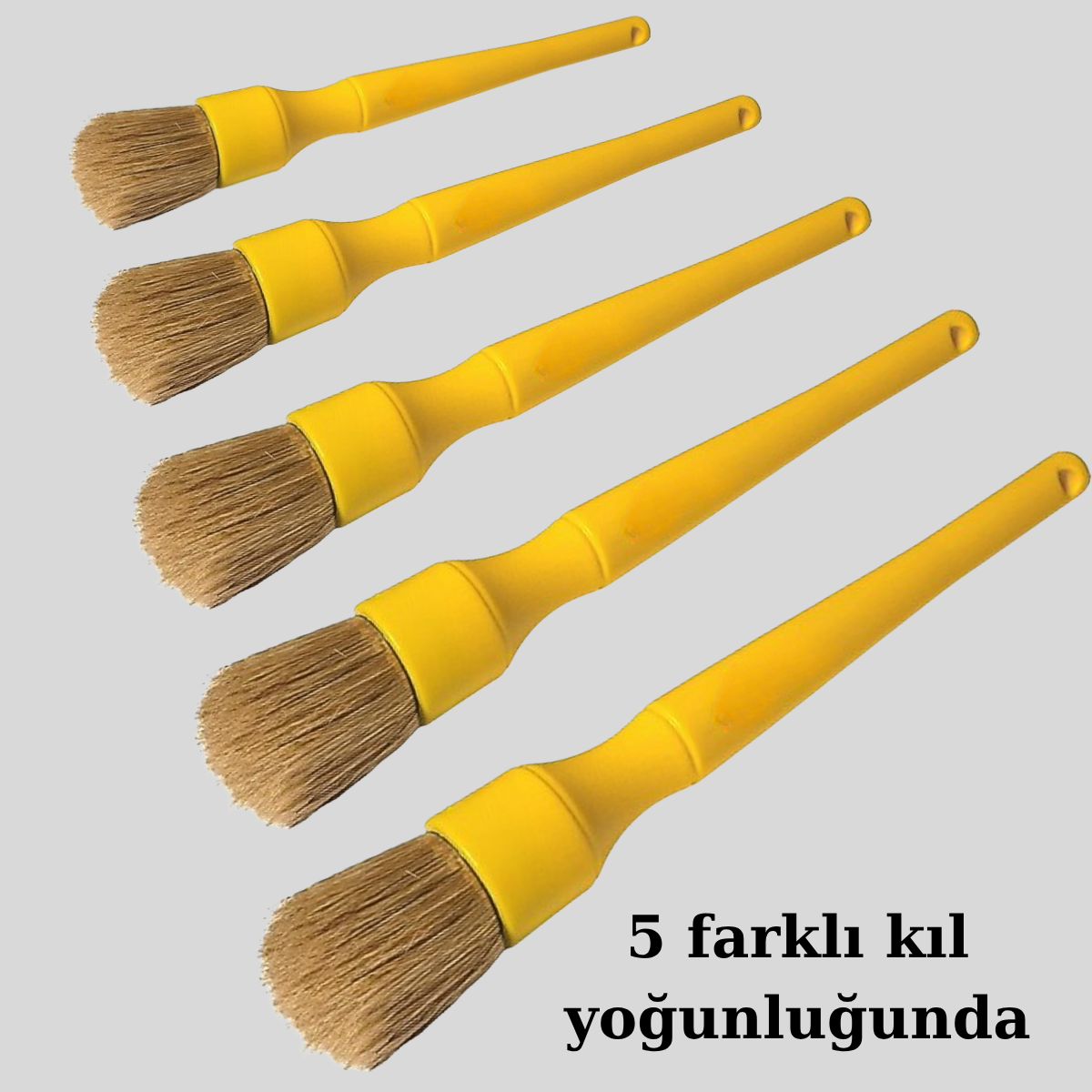 At Kılı Uçlu Oto Detay Fırçası 19 cm (5'li ürün)