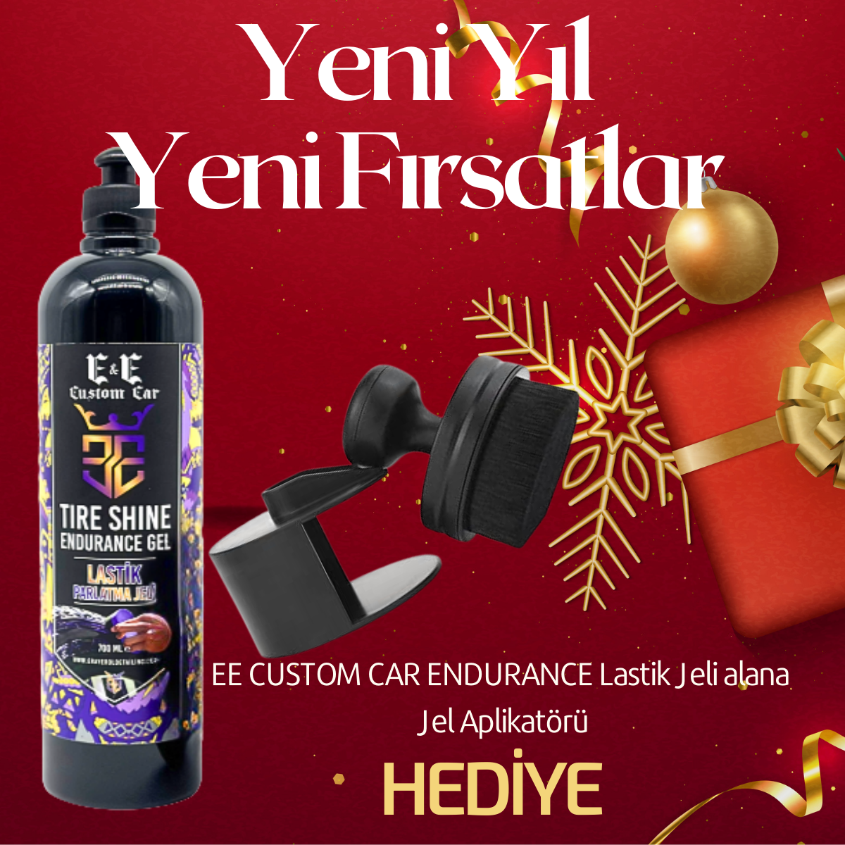 EE CUSTOM CAR ENDURANCE LASTİK PARLATMA JELİ (APLİKATÖR HEDİYE)